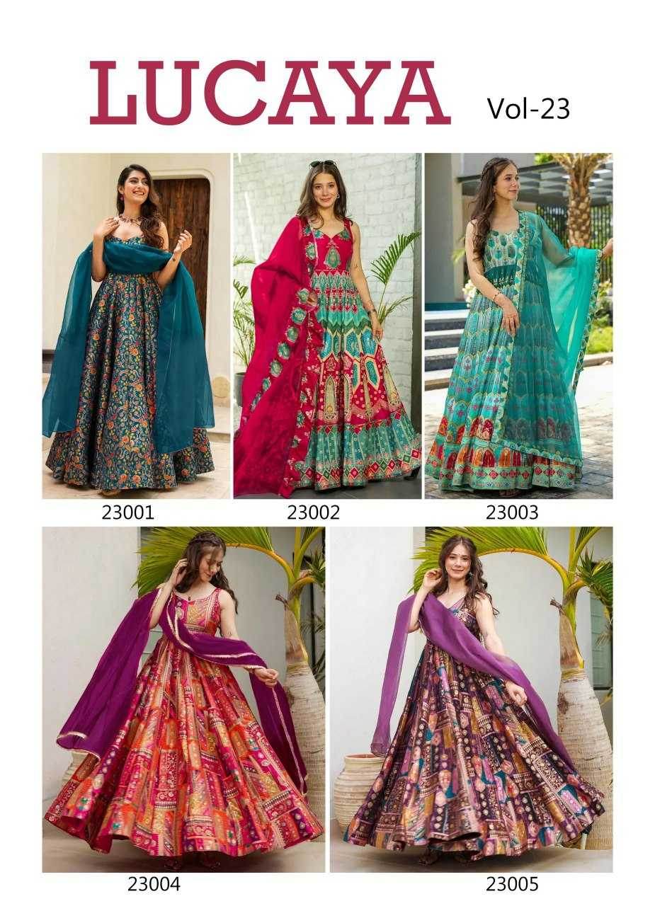 Silk Anarkali Long Gown - MYLUXURY LANE ENTERPRISE